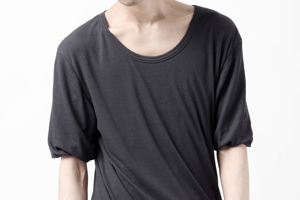 画像をギャラリービューアに読み込む, A.F ARTEFACT DOUBLELAYER  DRAPE T-SHIRT / SUPIMA C-JERSEY (D.GREY)