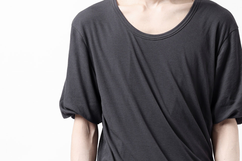 画像をギャラリービューアに読み込む, A.F ARTEFACT DOUBLELAYER  DRAPE T-SHIRT / SUPIMA C-JERSEY (D.GREY)