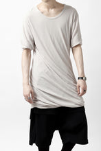 画像をギャラリービューアに読み込む, A.F ARTEFACT DOUBLELAYER  DRAPE T-SHIRT / SUPIMA C-JERSEY (L.GREY)