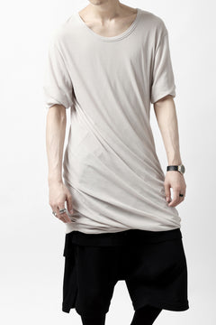 画像をギャラリービューアに読み込む, A.F ARTEFACT DOUBLELAYER  DRAPE T-SHIRT / SUPIMA C-JERSEY (L.GREY)