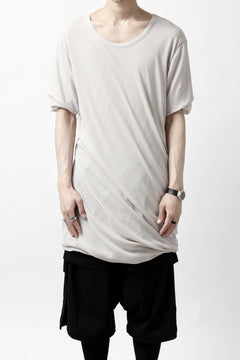 画像をギャラリービューアに読み込む, A.F ARTEFACT DOUBLELAYER  DRAPE T-SHIRT / SUPIMA C-JERSEY (L.GREY)