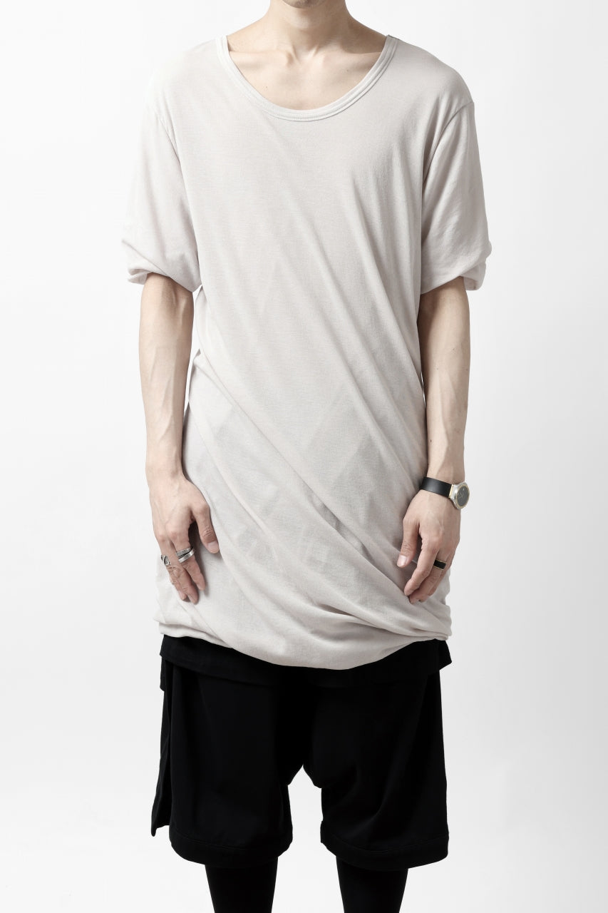 画像をギャラリービューアに読み込む, A.F ARTEFACT DOUBLELAYER  DRAPE T-SHIRT / SUPIMA C-JERSEY (L.GREY)