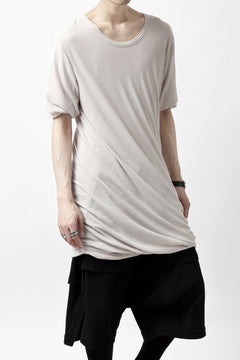 画像をギャラリービューアに読み込む, A.F ARTEFACT DOUBLELAYER  DRAPE T-SHIRT / SUPIMA C-JERSEY (L.GREY)