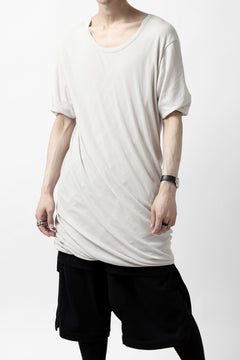 画像をギャラリービューアに読み込む, A.F ARTEFACT DOUBLELAYER  DRAPE T-SHIRT / SUPIMA C-JERSEY (L.GREY)