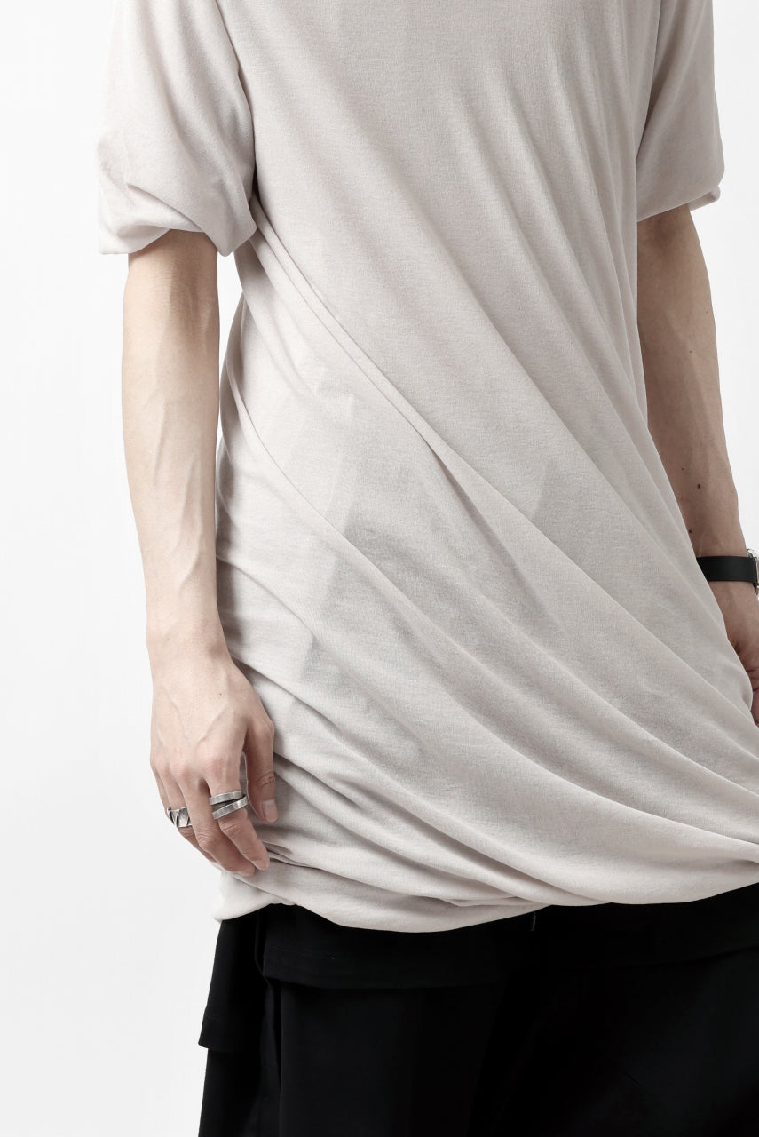 画像をギャラリービューアに読み込む, A.F ARTEFACT DOUBLELAYER  DRAPE T-SHIRT / SUPIMA C-JERSEY (L.GREY)