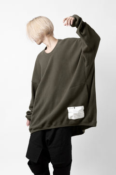 画像をギャラリービューアに読み込む, A.F ARTEFACT OVERSIZED KNIT PULLOVER TOP (KHAKI)