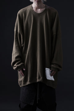 画像をギャラリービューアに読み込む, A.F ARTEFACT OVERSIZED KNIT PULLOVER TOP (KHAKI)
