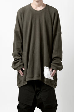 画像をギャラリービューアに読み込む, A.F ARTEFACT OVERSIZED KNIT PULLOVER TOP (KHAKI)