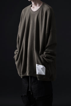 画像をギャラリービューアに読み込む, A.F ARTEFACT OVERSIZED KNIT PULLOVER TOP (KHAKI)