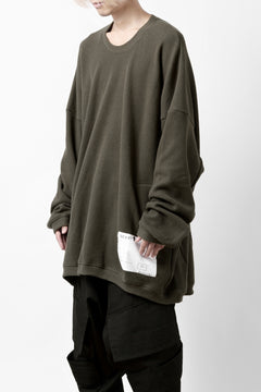 画像をギャラリービューアに読み込む, A.F ARTEFACT OVERSIZED KNIT PULLOVER TOP (KHAKI)