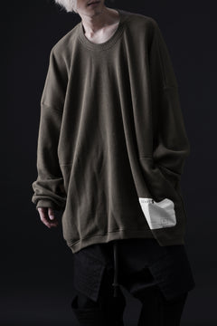 画像をギャラリービューアに読み込む, A.F ARTEFACT OVERSIZED KNIT PULLOVER TOP (KHAKI)