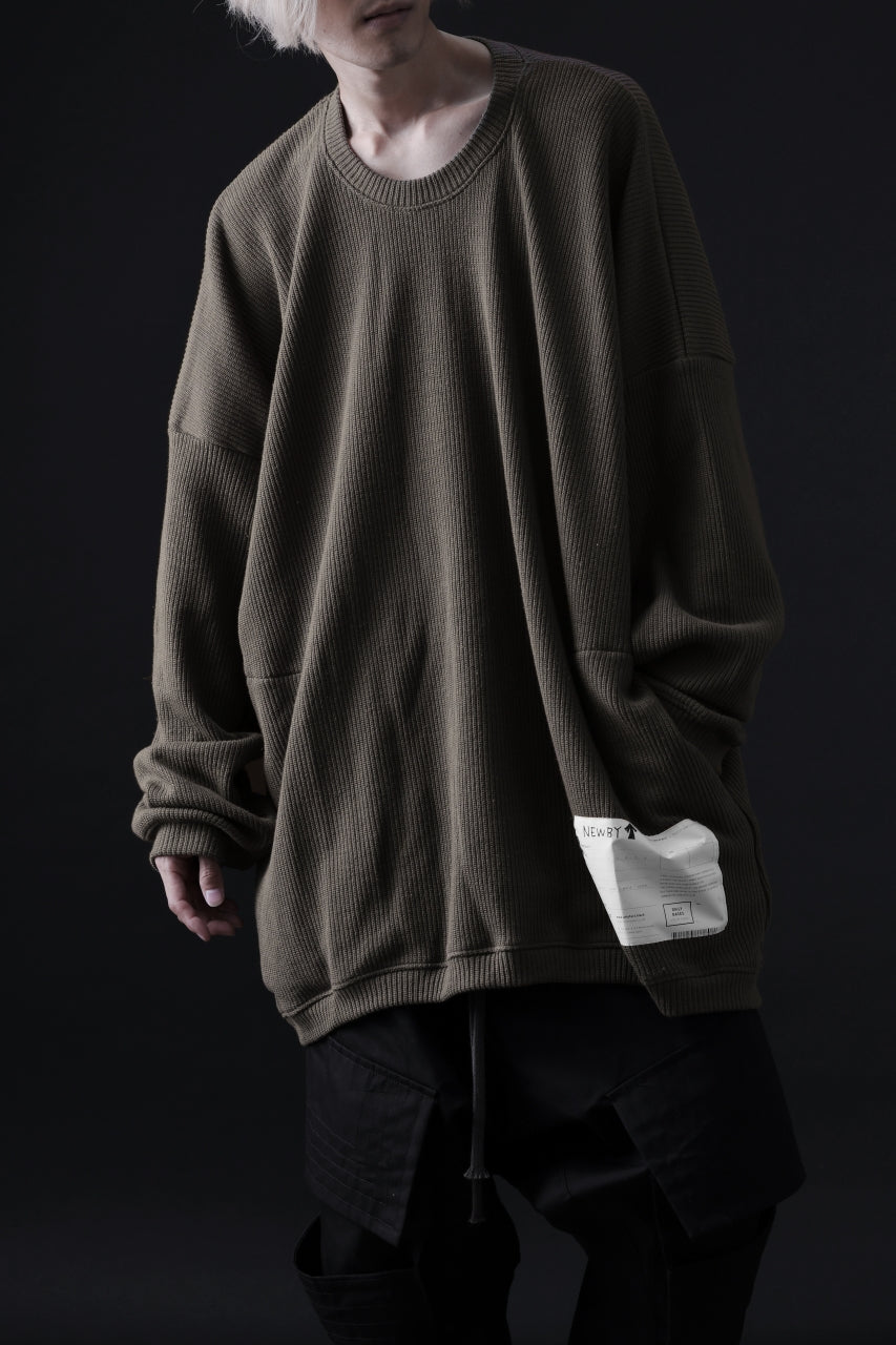 画像をギャラリービューアに読み込む, A.F ARTEFACT OVERSIZED KNIT PULLOVER TOP (KHAKI)