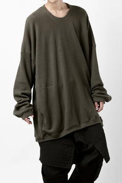 画像をギャラリービューアに読み込む, A.F ARTEFACT OVERSIZED KNIT PULLOVER TOP (KHAKI)