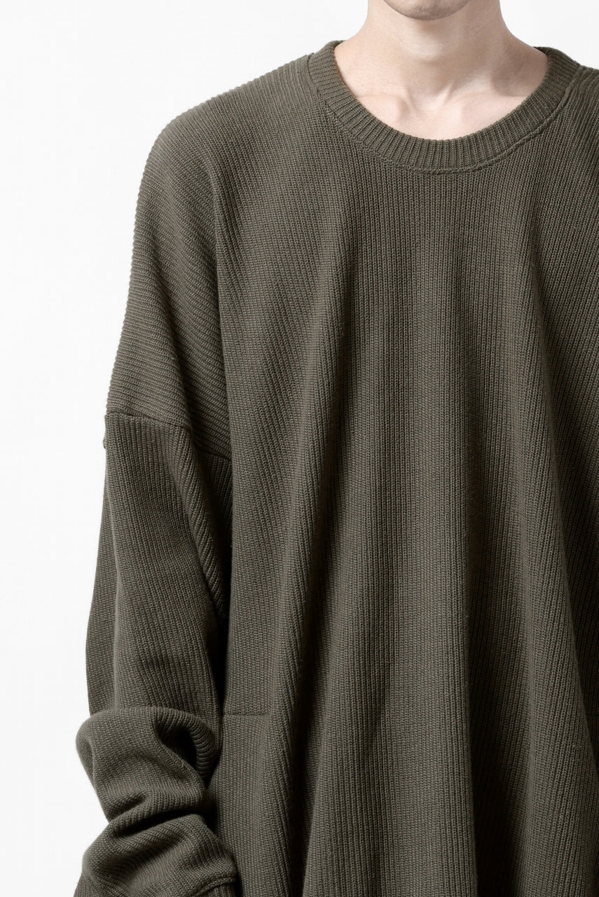 画像をギャラリービューアに読み込む, A.F ARTEFACT OVERSIZED KNIT PULLOVER TOP (KHAKI)