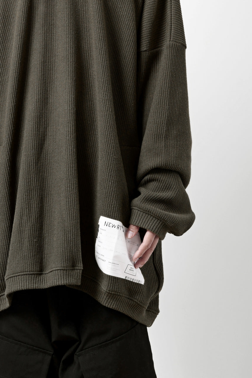 画像をギャラリービューアに読み込む, A.F ARTEFACT OVERSIZED KNIT PULLOVER TOP (KHAKI)