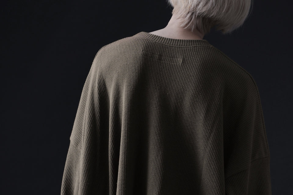 画像をギャラリービューアに読み込む, A.F ARTEFACT OVERSIZED KNIT PULLOVER TOP (KHAKI)