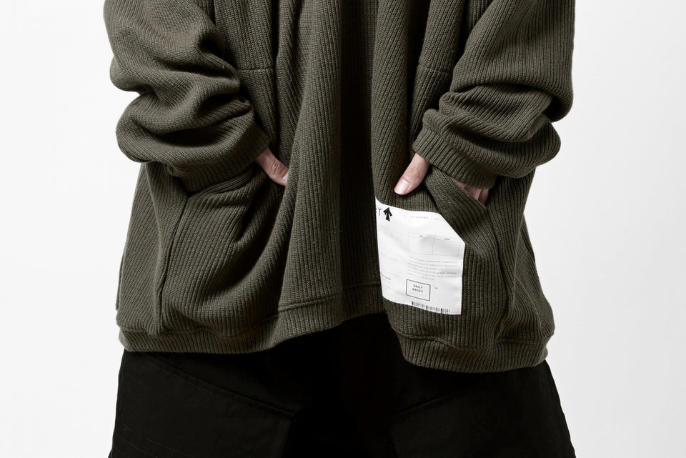 画像をギャラリービューアに読み込む, A.F ARTEFACT OVERSIZED KNIT PULLOVER TOP (KHAKI)