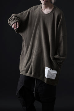 画像をギャラリービューアに読み込む, A.F ARTEFACT OVERSIZED KNIT PULLOVER TOP (KHAKI)