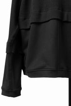 画像をギャラリービューアに読み込む, A.F ARTEFACT KNIT-COMBINATION ZIPPER HOODIE (ALL BLACK)
