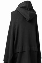 画像をギャラリービューアに読み込む, A.F ARTEFACT KNIT-COMBINATION ZIPPER HOODIE (ALL BLACK)