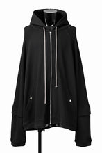 画像をギャラリービューアに読み込む, A.F ARTEFACT KNIT-COMBINATION ZIPPER HOODIE (ALL BLACK)