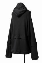 画像をギャラリービューアに読み込む, A.F ARTEFACT KNIT-COMBINATION ZIPPER HOODIE (ALL BLACK)