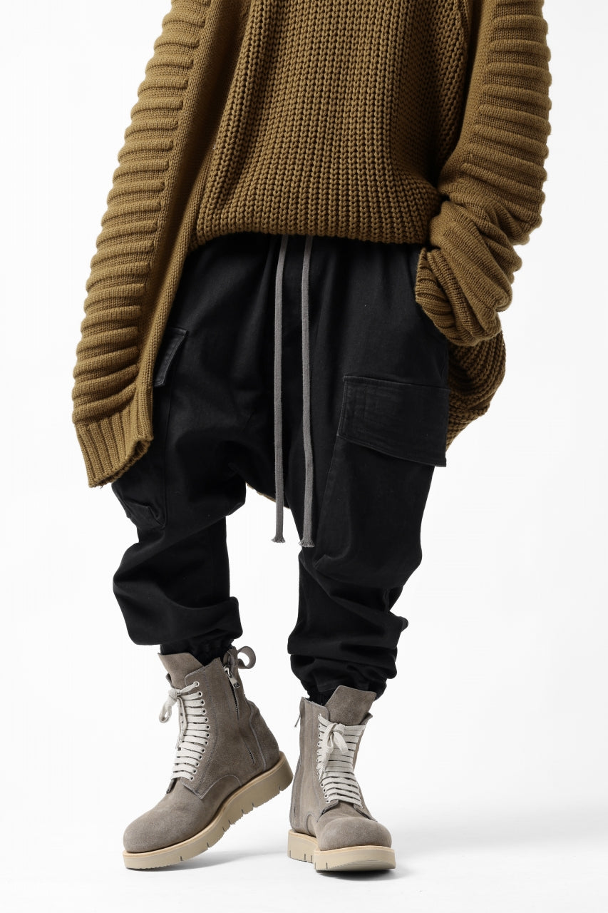 画像をギャラリービューアに読み込む, A.F ARTEFACT EASY SARROUEL CARGO PANTS / HI-STRETCH DENIM (BLACK)