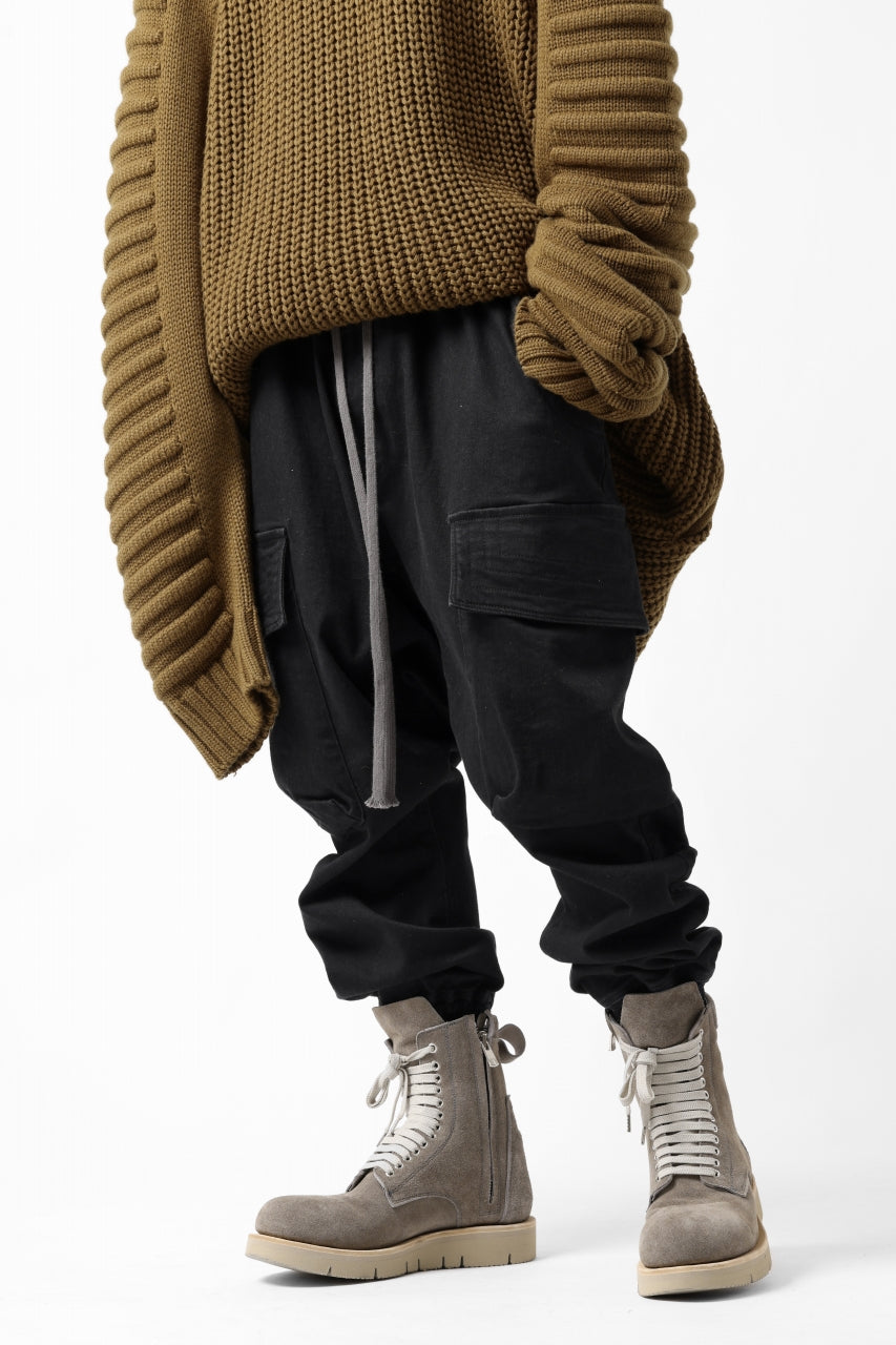 画像をギャラリービューアに読み込む, A.F ARTEFACT EASY SARROUEL CARGO PANTS / HI-STRETCH DENIM (BLACK)
