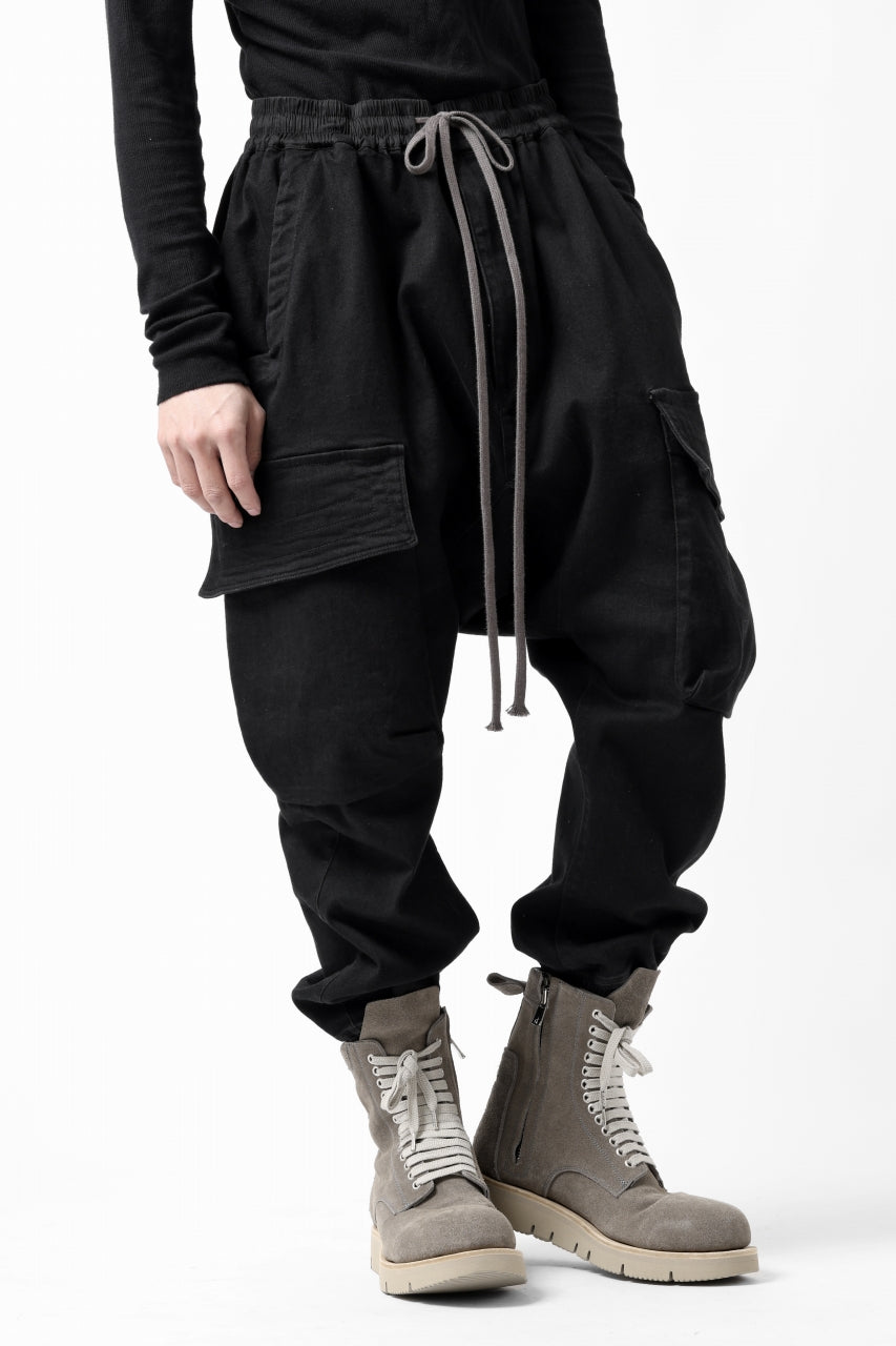 画像をギャラリービューアに読み込む, A.F ARTEFACT EASY SARROUEL CARGO PANTS / HI-STRETCH DENIM (BLACK)