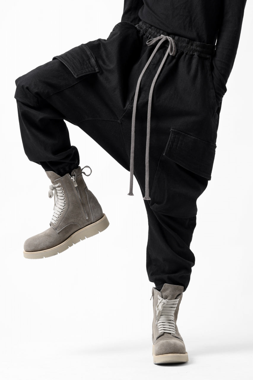 画像をギャラリービューアに読み込む, A.F ARTEFACT EASY SARROUEL CARGO PANTS / HI-STRETCH DENIM (BLACK)