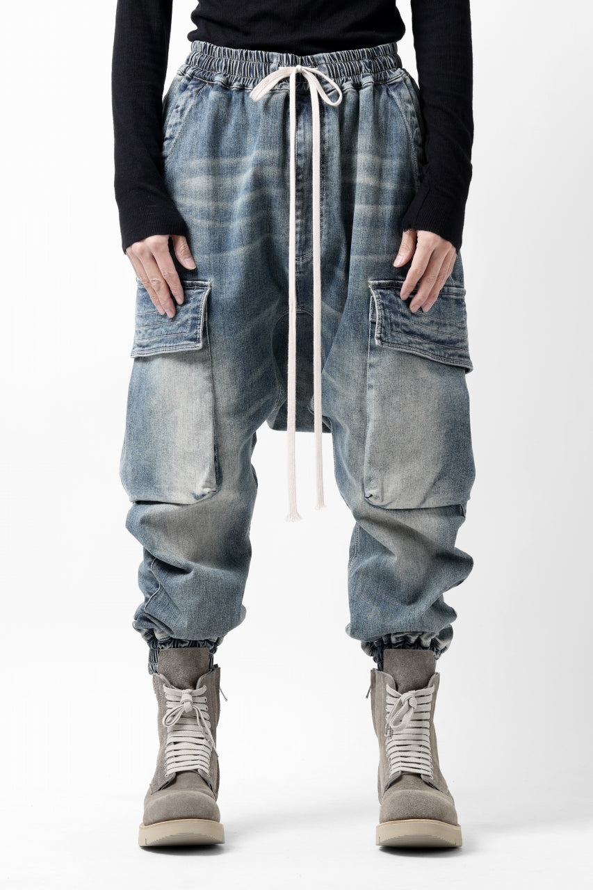 画像をギャラリービューアに読み込む, A.F ARTEFACT EASY SARROUEL CARGO PANTS / FADED AGEING DENIM (BLUE)