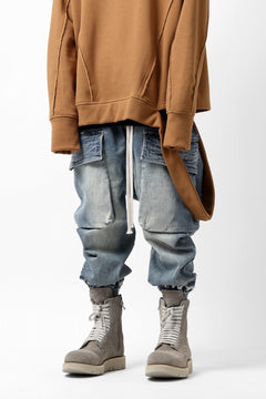 画像をギャラリービューアに読み込む, A.F ARTEFACT EASY SARROUEL CARGO PANTS / FADED AGEING DENIM (BLUE)