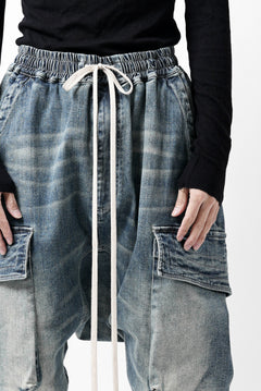画像をギャラリービューアに読み込む, A.F ARTEFACT EASY SARROUEL CARGO PANTS / FADED AGEING DENIM (BLUE)