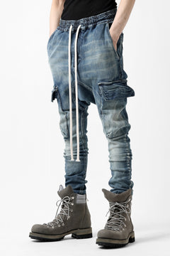 画像をギャラリービューアに読み込む, A.F ARTEFACT -FADED- DENIM SARROUEL CARGO SKINNY (BLUE)