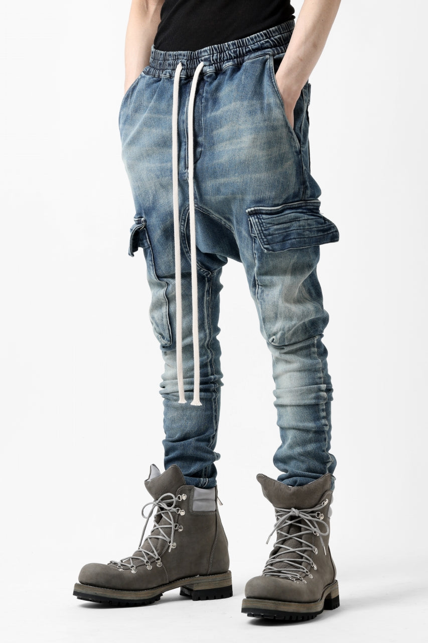 画像をギャラリービューアに読み込む, A.F ARTEFACT -FADED- DENIM SARROUEL CARGO SKINNY (BLUE)
