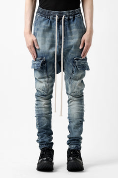 画像をギャラリービューアに読み込む, A.F ARTEFACT -FADED- DENIM SARROUEL CARGO SKINNY (BLUE)
