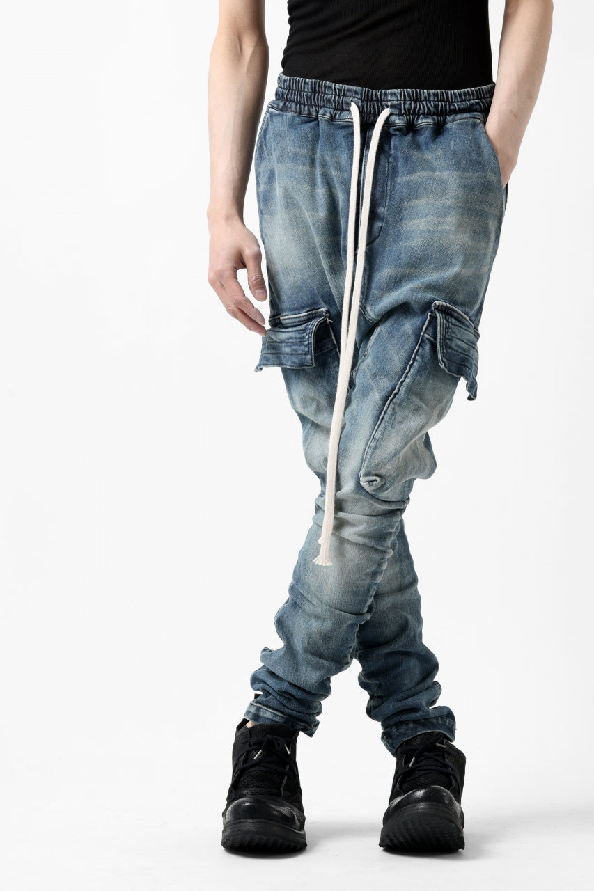 画像をギャラリービューアに読み込む, A.F ARTEFACT -FADED- DENIM SARROUEL CARGO SKINNY (BLUE)