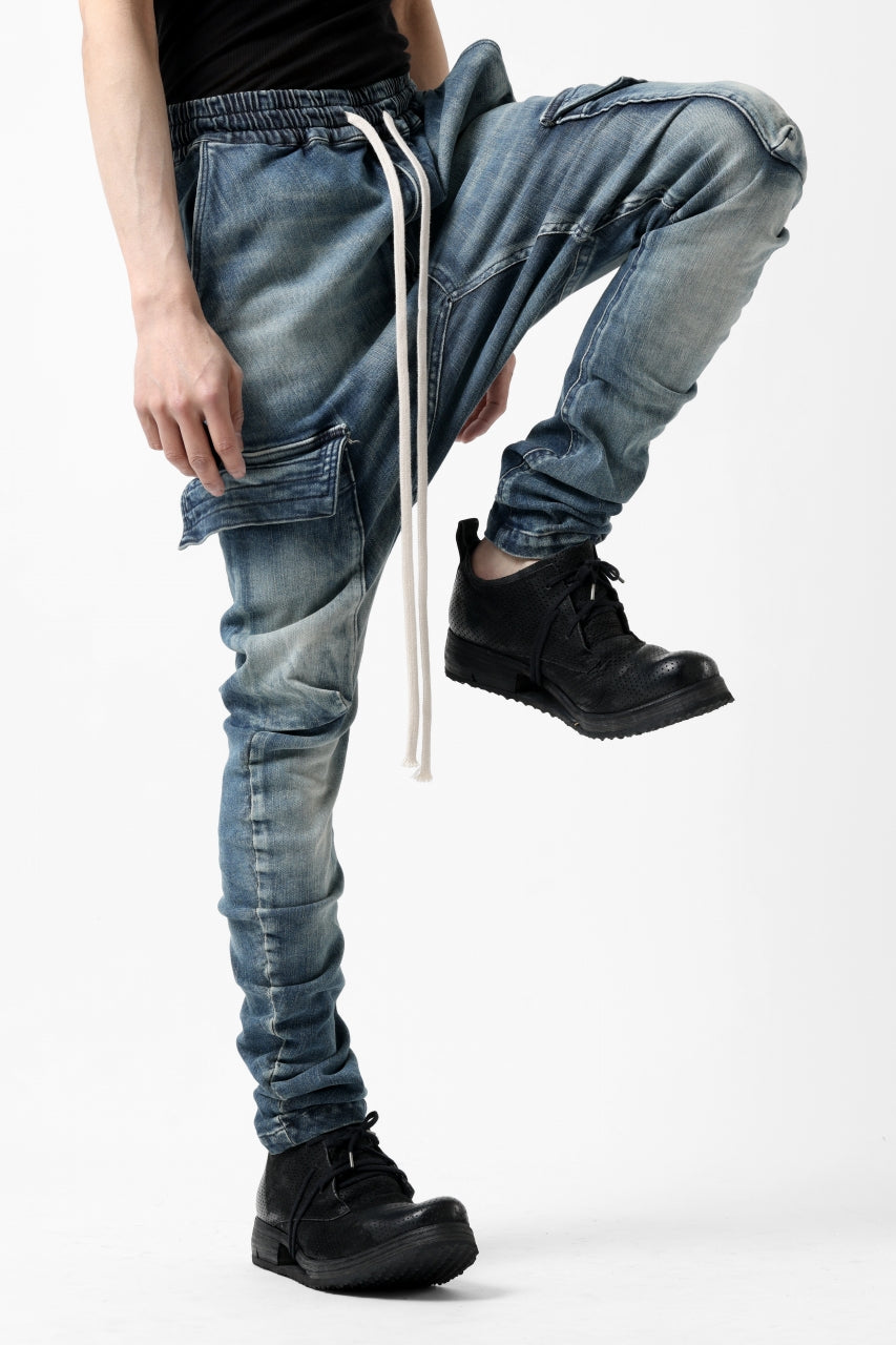 画像をギャラリービューアに読み込む, A.F ARTEFACT -FADED- DENIM SARROUEL CARGO SKINNY (BLUE)