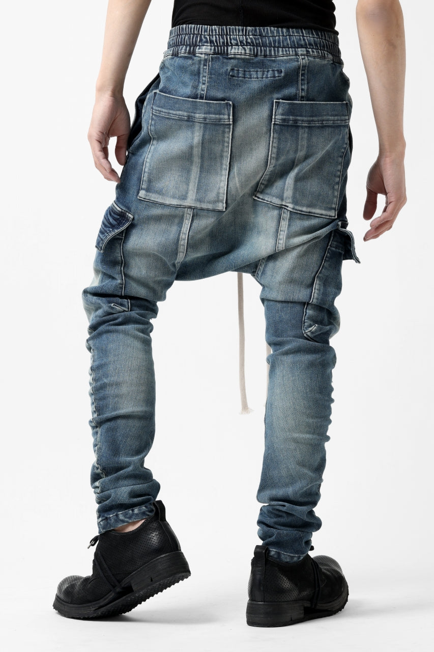 画像をギャラリービューアに読み込む, A.F ARTEFACT -FADED- DENIM SARROUEL CARGO SKINNY (BLUE)