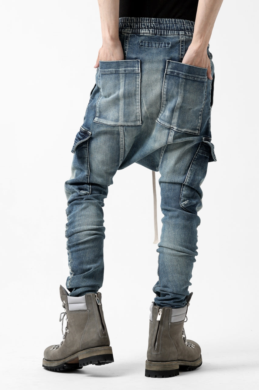 画像をギャラリービューアに読み込む, A.F ARTEFACT -FADED- DENIM SARROUEL CARGO SKINNY (BLUE)