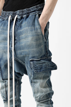 画像をギャラリービューアに読み込む, A.F ARTEFACT -FADED- DENIM SARROUEL CARGO SKINNY (BLUE)