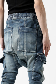画像をギャラリービューアに読み込む, A.F ARTEFACT -FADED- DENIM SARROUEL CARGO SKINNY (BLUE)