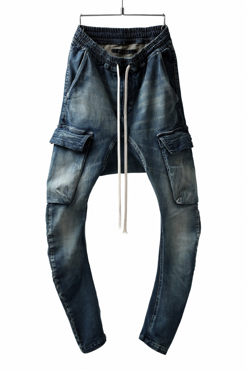 画像をギャラリービューアに読み込む, A.F ARTEFACT -FADED- DENIM SARROUEL CARGO SKINNY (BLUE)