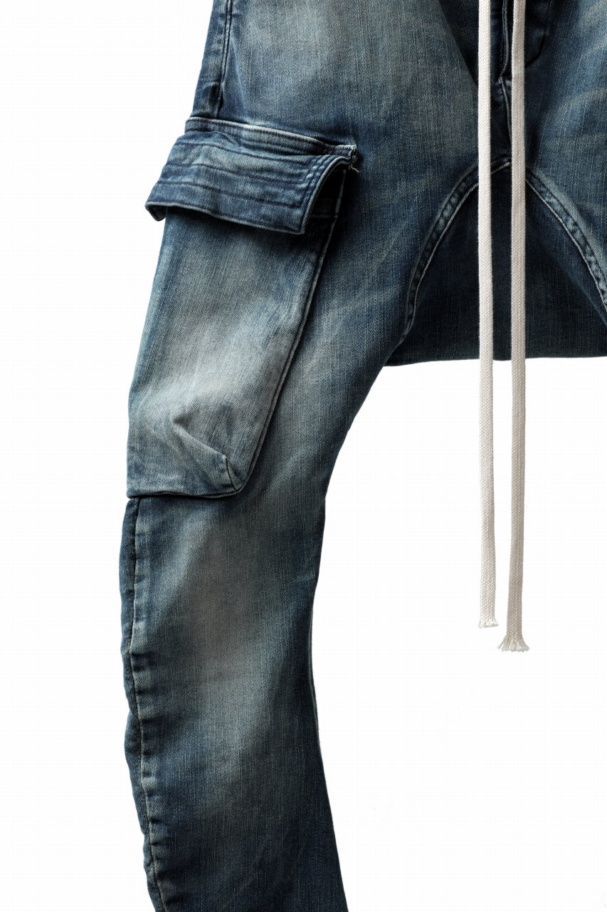 画像をギャラリービューアに読み込む, A.F ARTEFACT -FADED- DENIM SARROUEL CARGO SKINNY (BLUE)