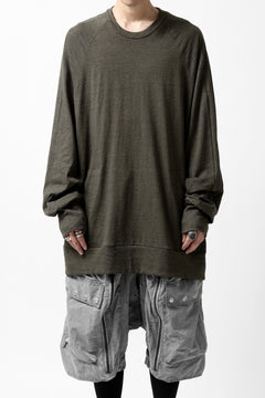 画像をギャラリービューアに読み込む, A.F ARTEFACT -HEATHER- DOLMAN LOOSEY TOPS / SLAB JERSEY (KHAKI)