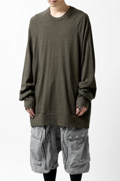 画像をギャラリービューアに読み込む, A.F ARTEFACT -HEATHER- DOLMAN LOOSEY TOPS / SLAB JERSEY (KHAKI)
