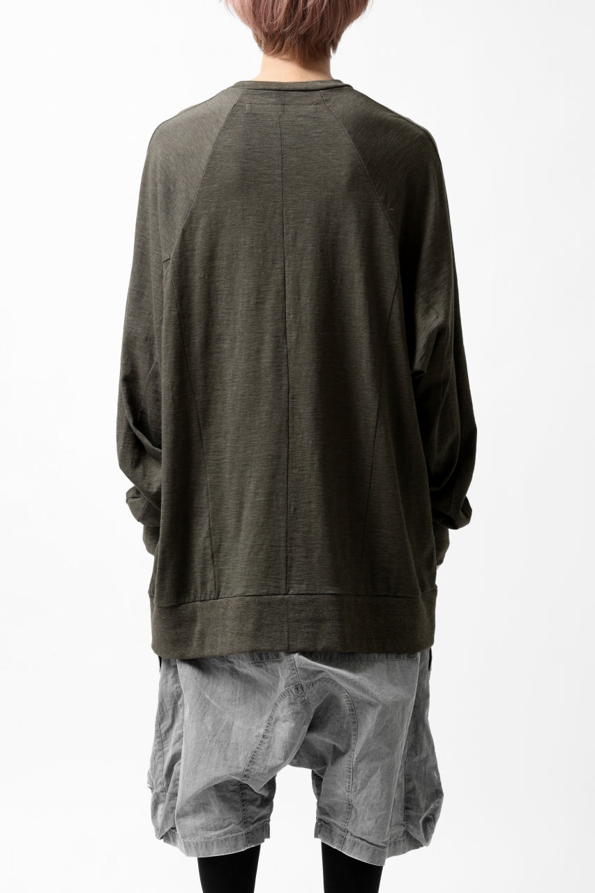 画像をギャラリービューアに読み込む, A.F ARTEFACT -HEATHER- DOLMAN LOOSEY TOPS / SLAB JERSEY (KHAKI)