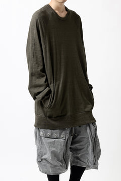画像をギャラリービューアに読み込む, A.F ARTEFACT -HEATHER- DOLMAN LOOSEY TOPS / SLAB JERSEY (KHAKI)