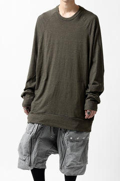 画像をギャラリービューアに読み込む, A.F ARTEFACT -HEATHER- DOLMAN LOOSEY TOPS / SLAB JERSEY (KHAKI)