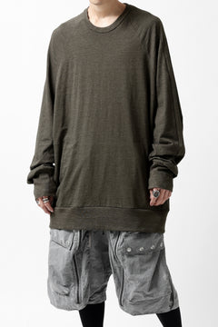 画像をギャラリービューアに読み込む, A.F ARTEFACT -HEATHER- DOLMAN LOOSEY TOPS / SLAB JERSEY (KHAKI)